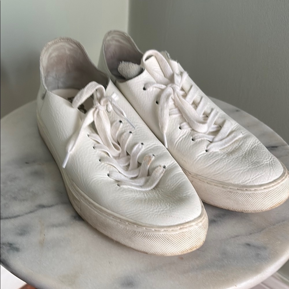 Sam Edelman White Leather Sneakers